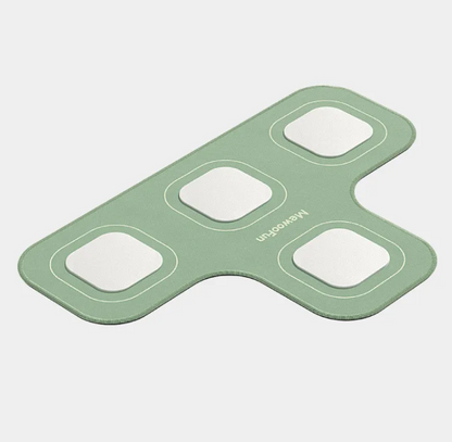 Green pet communication button with three white recording squares, designed for interactive pet training and bonding.