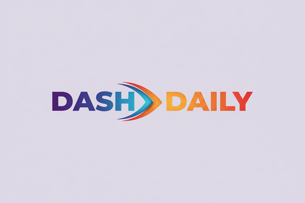 Dash Daily Logo with Lavender Background